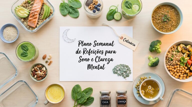 Plano Semanal de Refeições para Sono e Clareza Mental